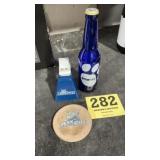 Penn state bottle, bell and coaster