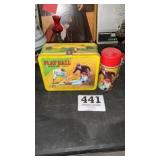 Play ball vintage magnetic game, lunch kit with