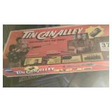 Tin can alley electronic rifle and target