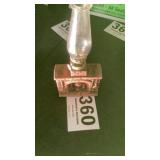 Miniature fireplace oil lamp