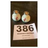 Set a floral salt and pepper shakers