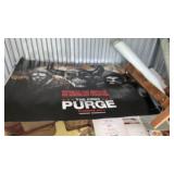 The purge movie poster damaged upper right corner