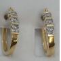 Pr 14KT Gold & Diamond Earrings