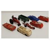 (8) Vintage Rubber Farm Toys and Vehicles