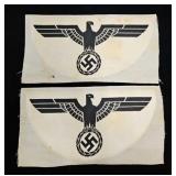 (2) WWII German Army Sports Shirt Patches