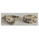(2) Shube Designed Sterling Silver Rings