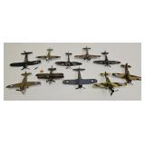 (10) Asst Die Cast WWII Fighter Plane Models