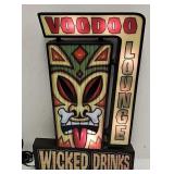 Voodoo Lounge Tiki Mask Lighted Bar Sign