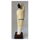 Antique Polychrome Carved Ivory Quan Quan? Figure