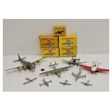 (9) Asst Toy Aircraft Models & (5) Empty Boxes