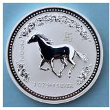 2002 Australia Year of the Horse Silver Dollar