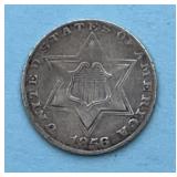 1856 Three Cent Silver