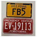 (2) PA  Automobile License Plates