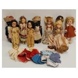 (8) Vintage Dolls