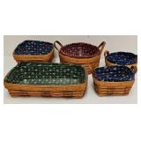 (5) Longaberger Woven Traditions Baskets