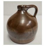 Antique 6"H Brown Salt Glaze Stoneware Jug