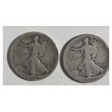 1916 & 1916D Walking Liberty Half Dollars