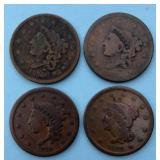 1836, 1837, 1838 & 1840 Liberty Head Large Cents