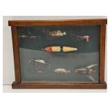 (7) Shadowbox Framed Antique Fishing Lures