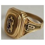 1952 10KT Gold Captain Jack High School Ring