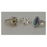 (3) Designer Sterling Silver Ring