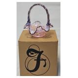 Fenton Art Glass Drapery Basket - New in Box