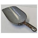 Antique Grey Mottled Agate Graniteware Scoop