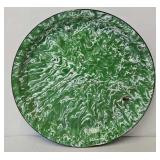 Green Swirl Chrysolite Graniteware 17 1/2" Pan