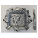 1880ï¿½s Victorian Aluminum Knife & Ashtray