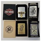 (4) Zippo Cigarette Lighters
