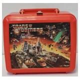 1986 Hasbro Transformers Lunchbox Red Plastic