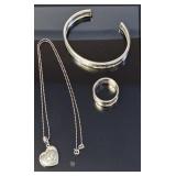 3 Pc Shawn Dillinger Sterling Silver Jewelry Set