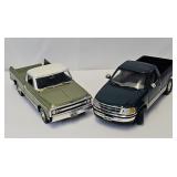 (2) 1:18 Die Cast Model Pick-Up Trucks