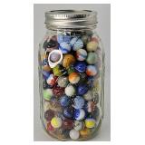 Mason Ball Jar Full of Vintage Marbles