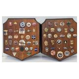 (2) Wooden Wall Plaques with Automobile Emblems