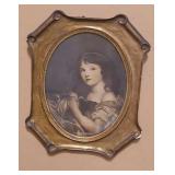 13" Oval Print of Catherine Marguerite Mignard