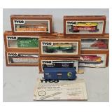 Tyco Train Set with 2 Engines and 7 Cars