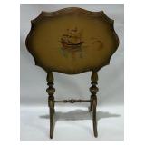 Brandt Cabinet Co. Decorated Tilt-Top Table