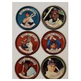 6 1964T Baseball Coins Featuring Baseball Legends
