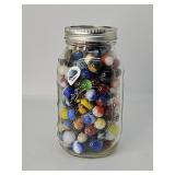 Mason Ball Jar Full of Vintage Marbles