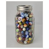 Mason Ball Jar Full of Vintage Marbles
