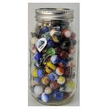 Mason Ball Jar Full of Vintage Marbles