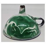 Green Swirl Chrysolite Graniteware Funnel