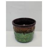 Antique Majolica Flower Pot Planter (10" x 9"H)