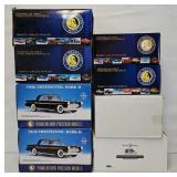 (8) Asst Empty Franklin Mint 1:24 Model Boxes