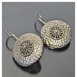 Doug Paulus sterling silver Mandala earrings
