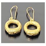 Gold on 900 silver earring