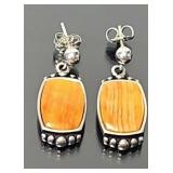 Sterling silver Native American WJ earrings