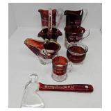 (8pcs) Ruby Flash Souvenir Glassware