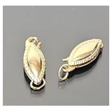 Pr 14k yellow gold clasps (0.7 grams)